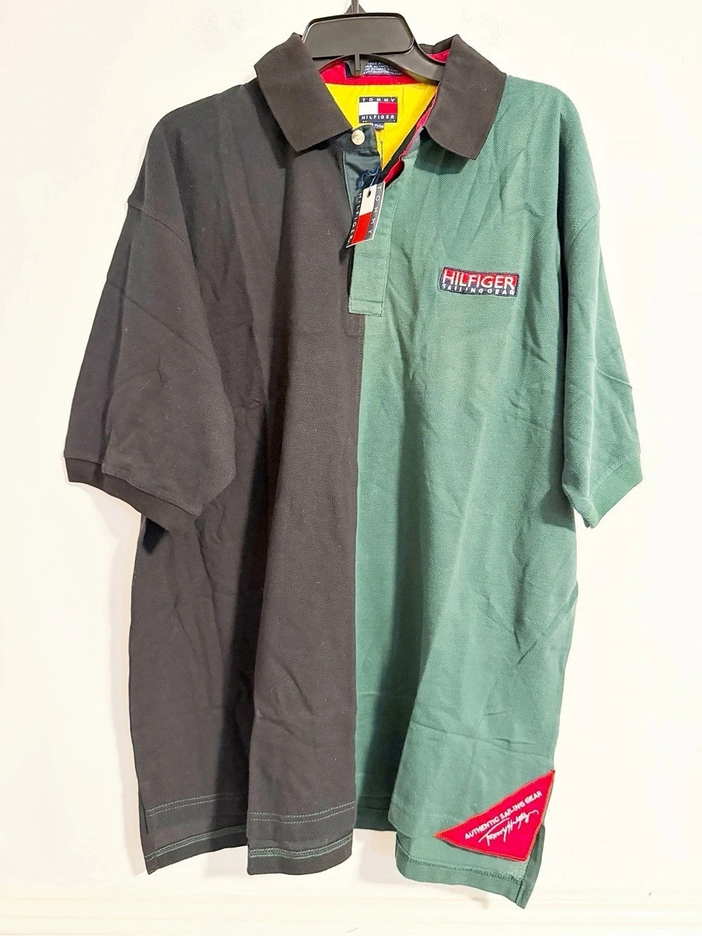 Tommy Hilfiger Vintage Colorblock Sailing Gear Polo Shirt Size XL Deadtsock